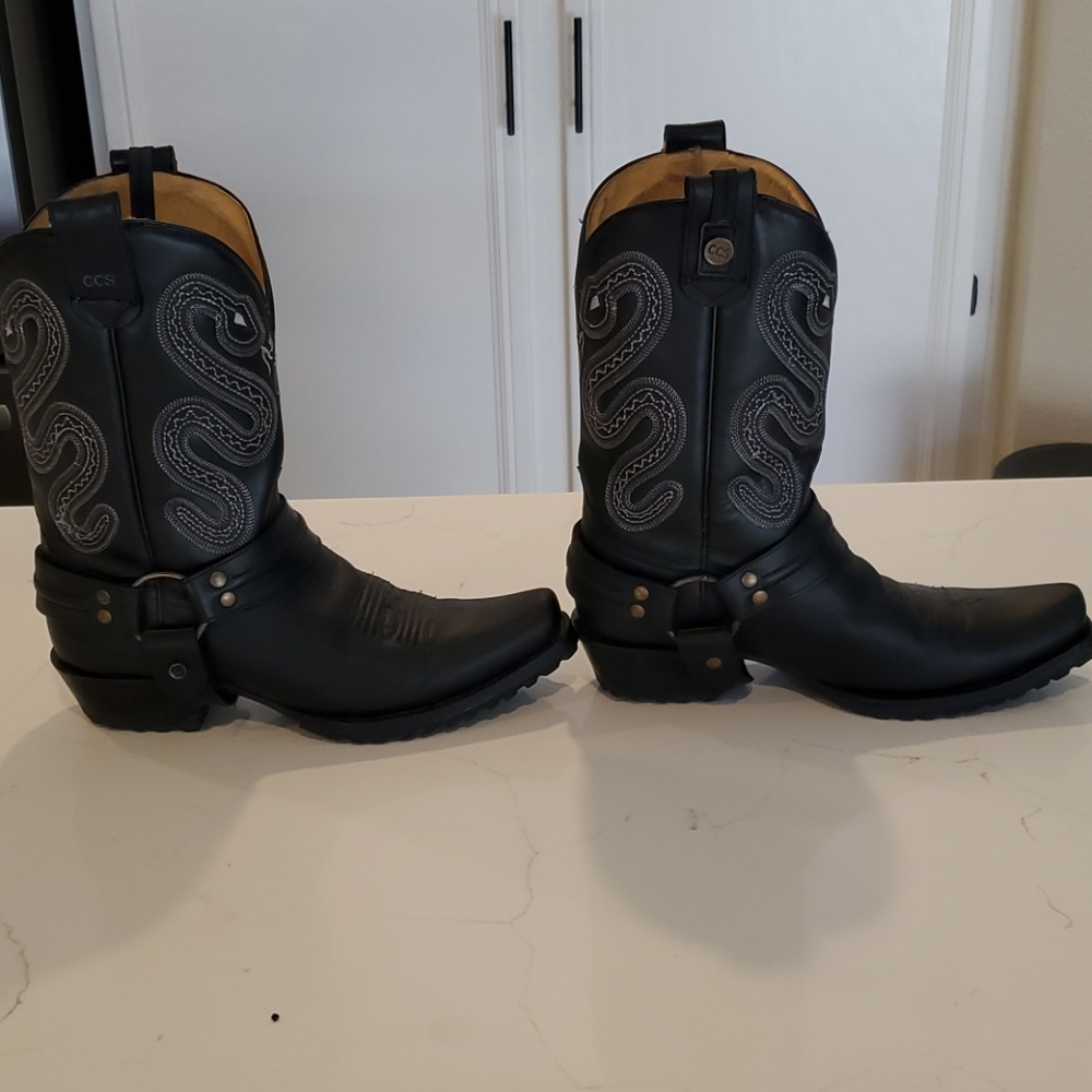 Roper Sidewinder Western Motorcycle Harness Boots
